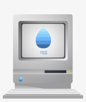 Retro Computer On Transparent