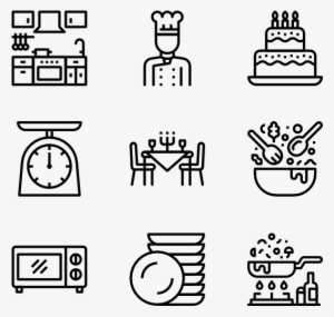 Cooking - Icons Sign Chef Vector