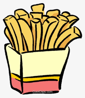 Box Of French Fries Royalty Free Vector Clip Art Illustration - Clipart Patatine Fritte
