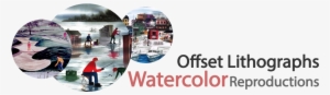 Offset Lithographs Watercolor Paintings - Watercolor Painting