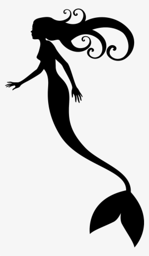 Mermaid Ariel Drawing Clip Art - Mermaid Silhouette