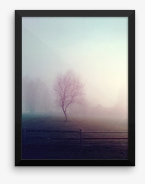 Vintage Lomo Processed Lonely Tree - Picture Frame