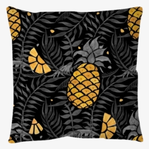Seamless Tropical Pattern With Pineapples And Palm - Illustration