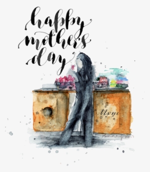 Mother Day Scene - Watercolor Paint