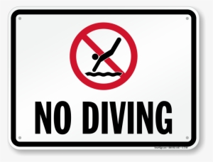 Zoom, Price, Buy - No Diving Sign For Pool