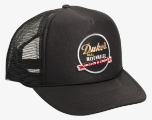duke's mayonnaise logo mesh cap - free trucker cap mockup
