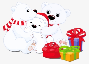 Polar Bear Clipart Transparent - Christmas Polar Bear Clip Art