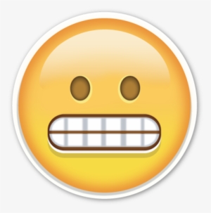 Smiley Png - Grimacing Face Emoji Png