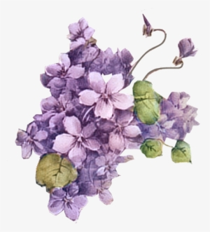 Purple Flowers, Purple Butterfly, Digi Stamps, Color - Floral Design