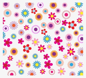 Floral Patterns Png - Retro Flowers Shower Curtain