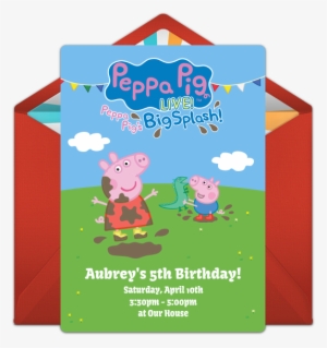 Peppa Pig Live Online Invitation - Peppa Pig Birthday Invite