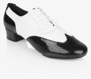 Picture Of 318 Adolfo Black Patent & White Leather - Shoe