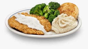 Country Fried Steak, Sausage Gravy, Toast, Broccoli, - Country Fried Steak Png