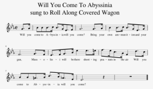 Will You Come To Abyssinia Sung To Roll Along Covered - Sheet Music