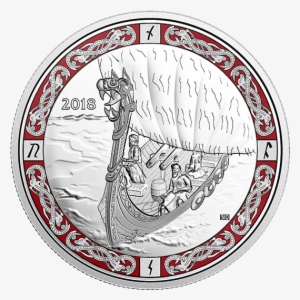 Pure Silver Coloured Coin - Vikings