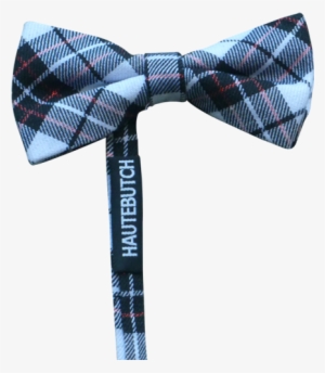 Hautebutch Gray White And Russet Striped Bow Tie - Tartan