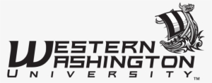 Viking Text And Ship - Western Washington College Logo