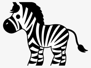 Drawn Zebra Clipart - Black And White Cartoon Zebra