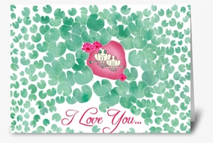 Lily Pad Love Greeting Card - Love