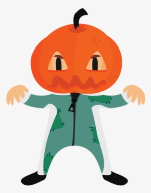 Halloween Cartoon Costume Pumpkin Transparent Png - Halloween Cartoon Characters Transparent