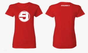 Jurassic 5 Women's Red And White Tee