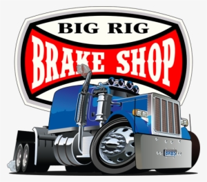 Big Rig Brake Shop - Tires Shop Truck Logo