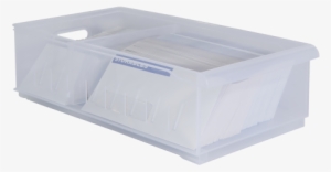 Small Plastic Wide Shelf Bin W/ Dividers - Small 9.5" X 17.75" Plastic Wide Shelf Bin W/ Dividers