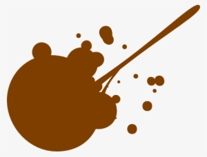 Brown Splatter Clip Art At Clker - Brown Paint Splash