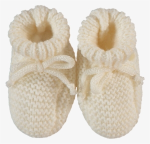 Knitted Newborn Booties - Baby Shoe White Png