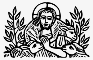 Good Shepherd Clipart - Jesus The Shepherd Black And White