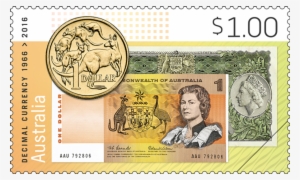 The 50th Anniversary Stamp - Year Decimal Currency Introduced Australia
