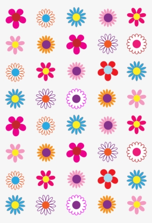Big Image - Flower Patterns Simple Colored