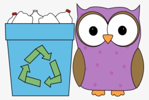Owl Classroom Recycler Clip Art - Classroom Jobs Recycler