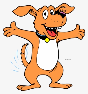 Cute Dog Open Hands Clipart Png - Happy Dog Clipart Png