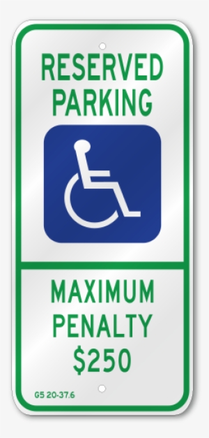 North Carolina State Handicap No Arrow Sign - Disabled Parking Sign