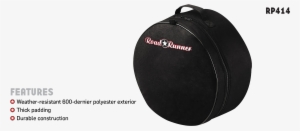 Padded Snare Drum Bag Road Runner Rp414 - Road Runner Padded Snare Drum Bag Black 14 X 6.5 In.