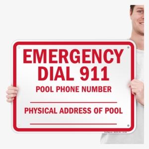 North Carolina Emergency Dial 911 Sign - Emergency Exit Alarm Will Sound If Door