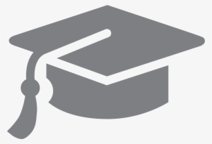 Graduation Cap Gray - Graduation Hat Icon Transparent