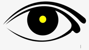 Yellow Pupil Clip Art - Black And White Clip Art Eye