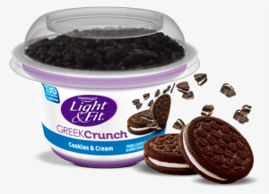 Cookies & Cream Nonfat Greek Yogurt Crunch - Light And Fit Yogurt Cookies And Cream
