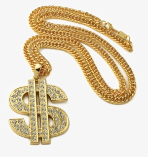 Thug Life Dollar Gold Chain Png Photo - Big Dollar Sign Necklace