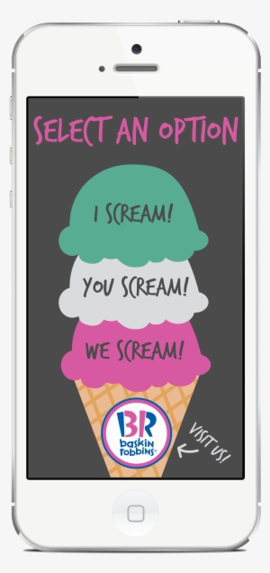 The Home Page Gives The User Four Options - Baskin Robbins Sherbet Flavored Bars Raspberry/orange
