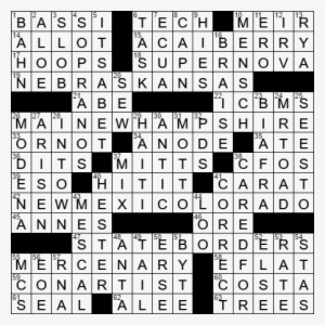 La Times Crossword Answers 6 Jul 2017, Thursday - 911 Attacks The New York Times Crossword Answer Key