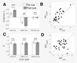 Effect Of Pre And Post Cues On The Decision Criterion - Bias