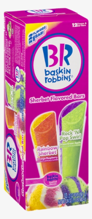 Baskin Robbins Sherbet Flavored Bars Rainbow Sherbet, - Baskin Robbins Rainbow Sherbet