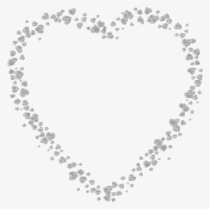 Třpytky Srdce Psd - White Glitter Heart Png