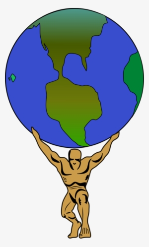 Atlas World Map Globe Greek Mythology Computer Icons - Cartoon Atlas Holding The World