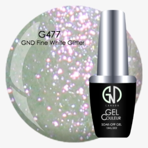 Gnd Fine White Glitter Gnd 477 One Step Gel - Nail Polish