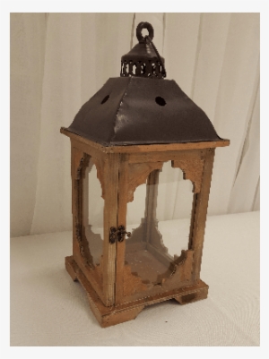 Bungalow Lantern-medium Decorative Corner Wooden Lantern - Candle