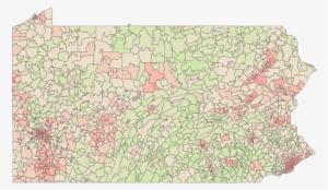 Pa, Red Indicates A Lower Trump Score, Green Indicates - Atlas